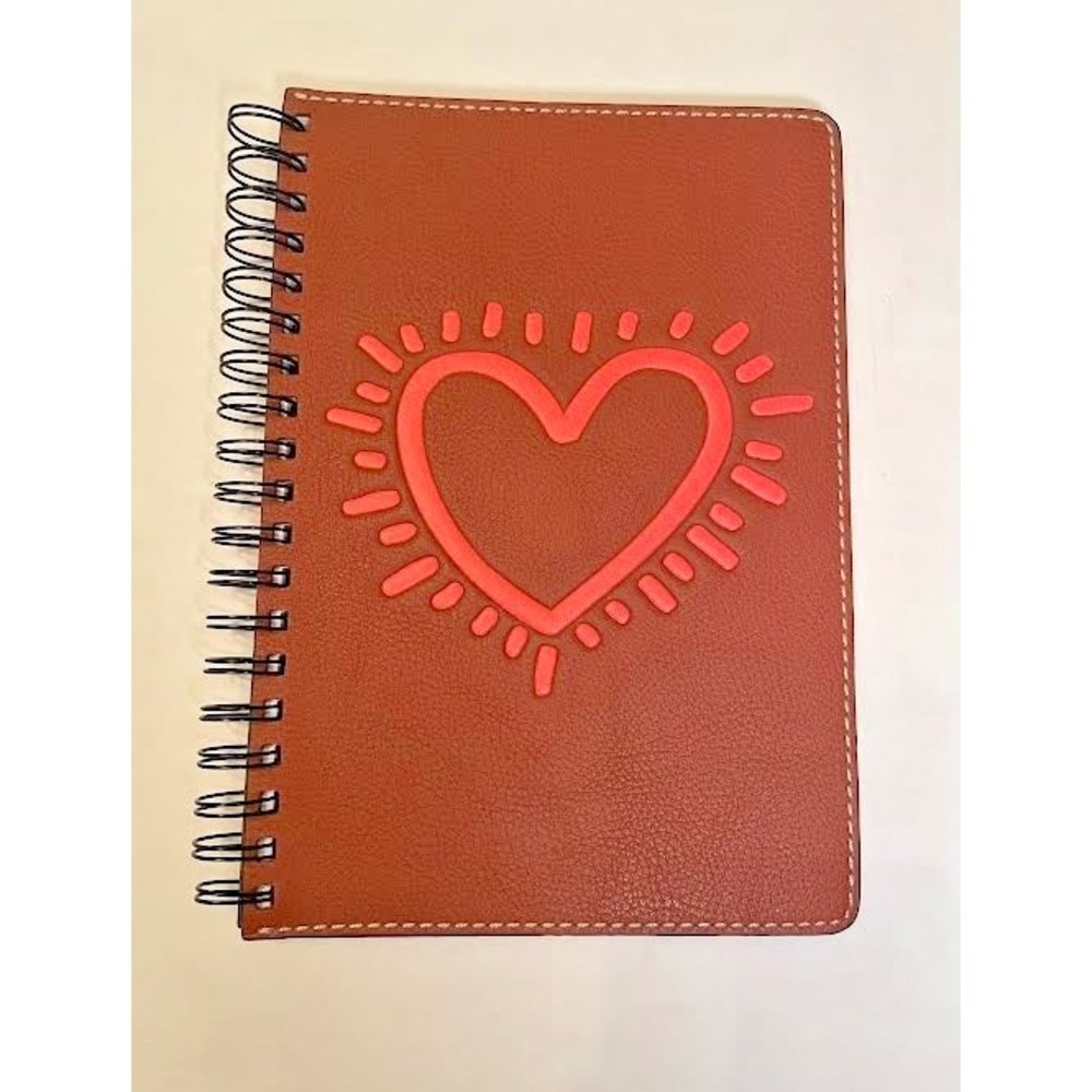 COACH Keith Haring Leather Heart Notebook Journal Sketchbook
